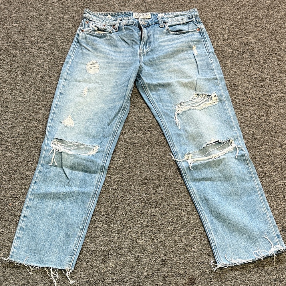 Lucky Brand Light Blue Distressed Sienna Slim Biyfriend Jeans